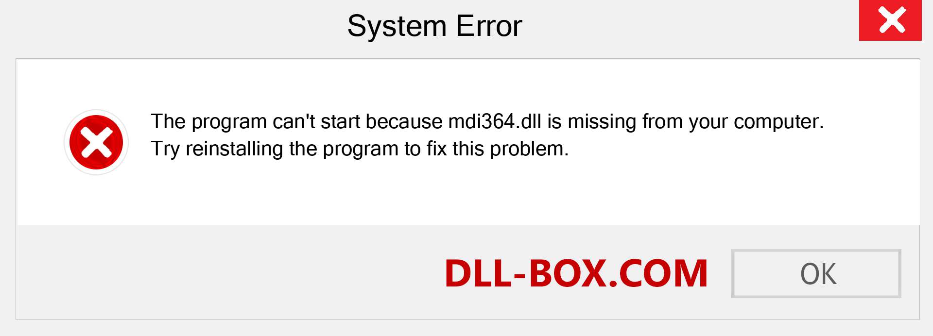  mdi364.dll file is missing?. Download for Windows 7, 8, 10 - Fix  mdi364 dll Missing Error on Windows, photos, images